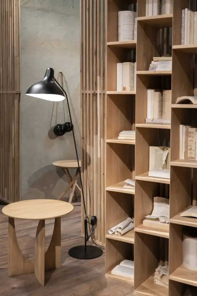 mid century black Floor lamp