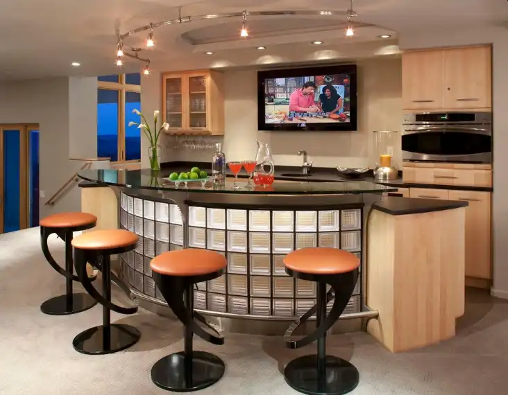Turn Glass Block Into a Modern Kitchen Island