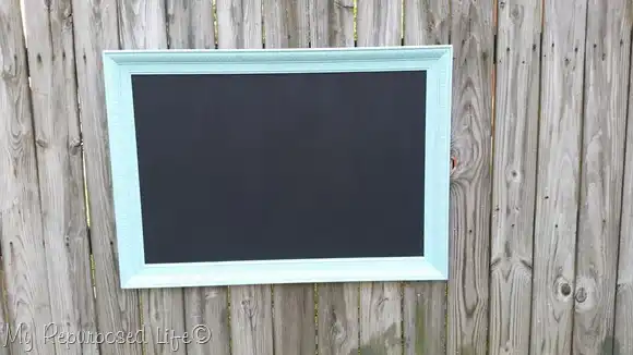 Turqoise picture frame chalkboard