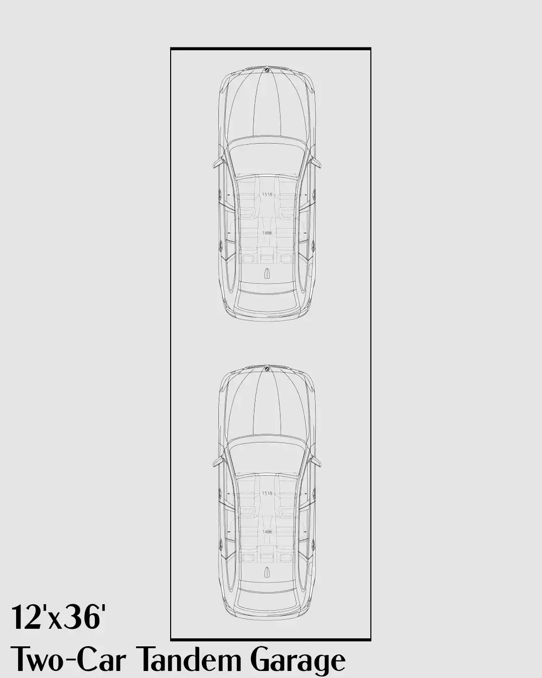 Two-Car Tandem Garage