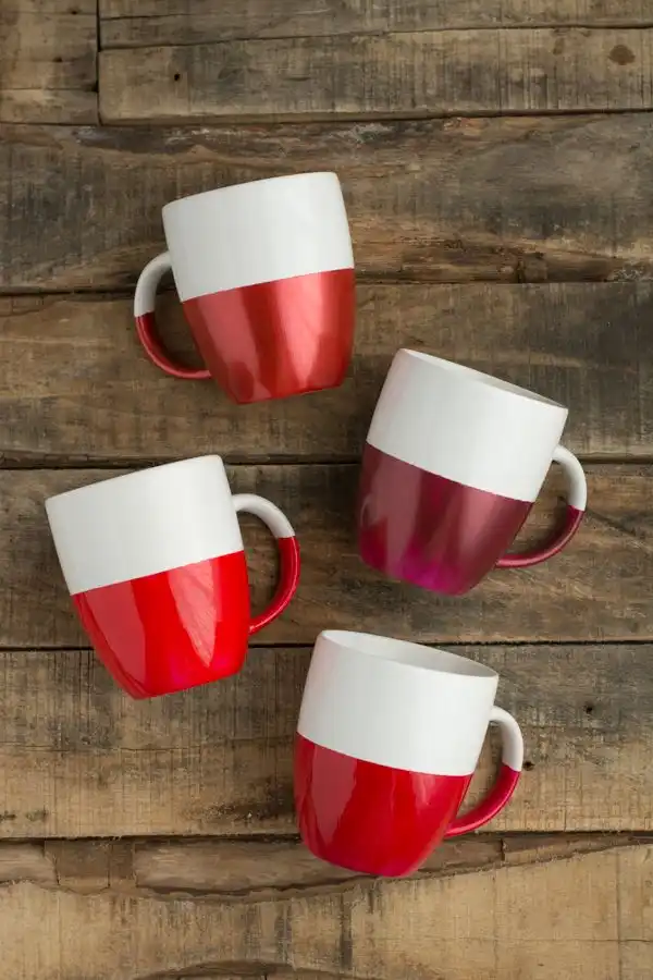 Two tone dipped mugs