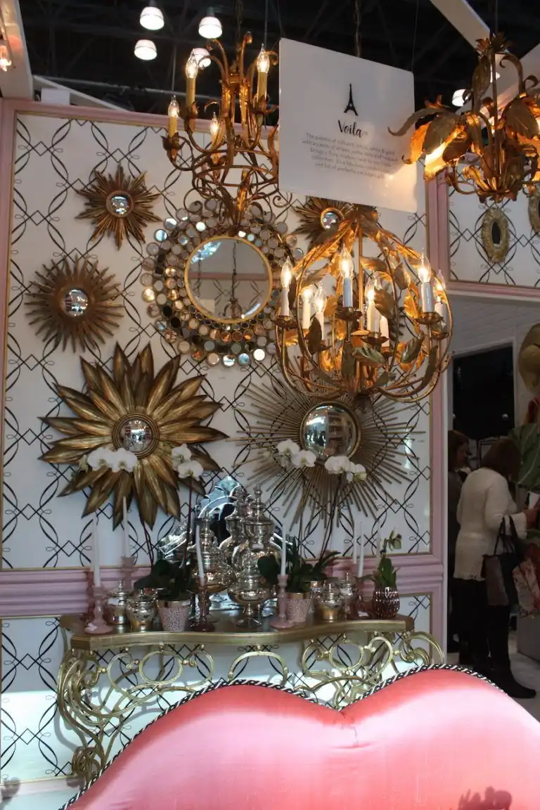 Twos company setting and brass mirrors
