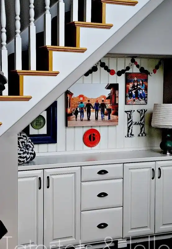 Understairs storage with drawers