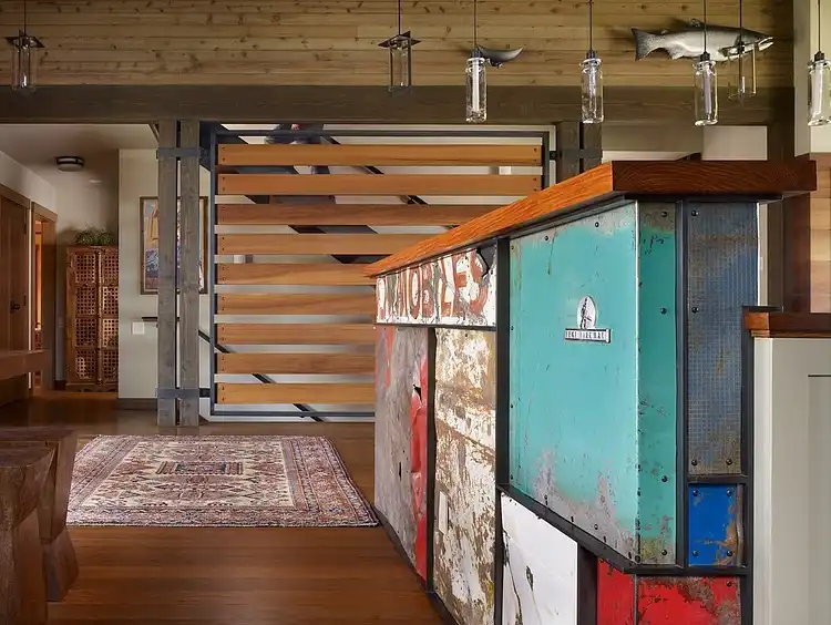 Unusual Rusty Elements Interior Design