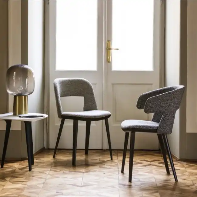 Upholstered Bross Grey Chair