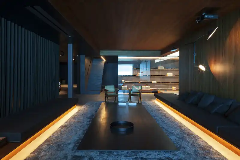 VDB Residence lounge in basement