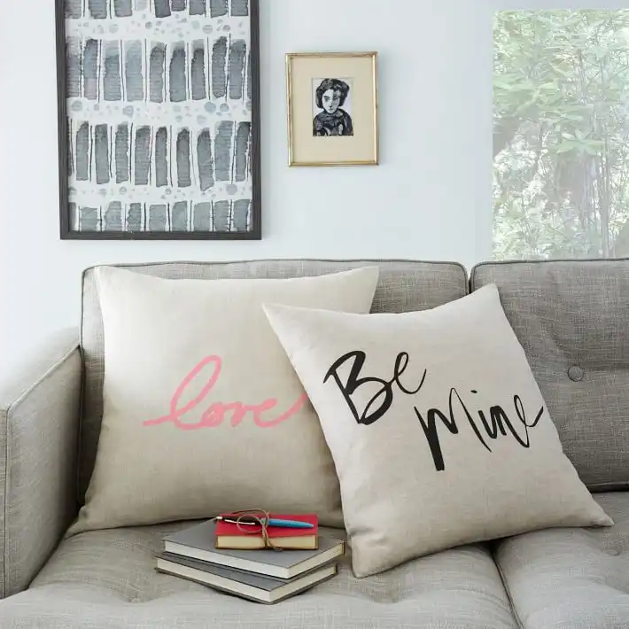 Valentine quote throw pillow