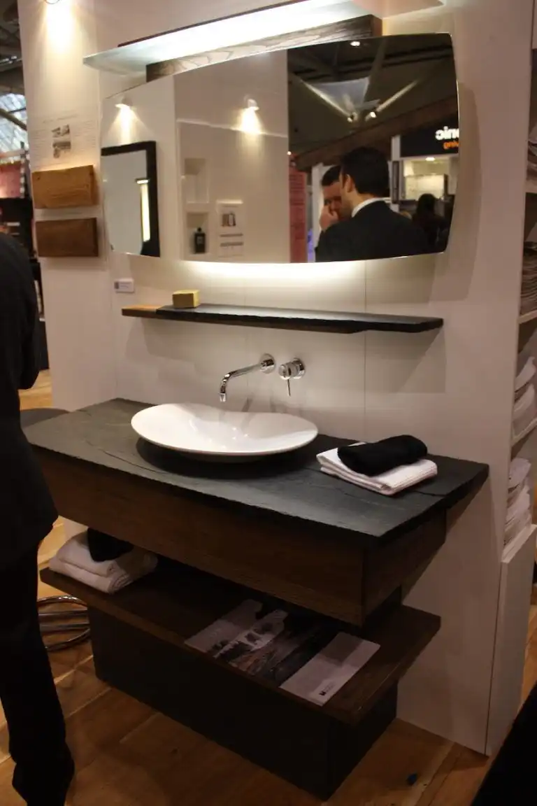 Vanico submerged wood vanity