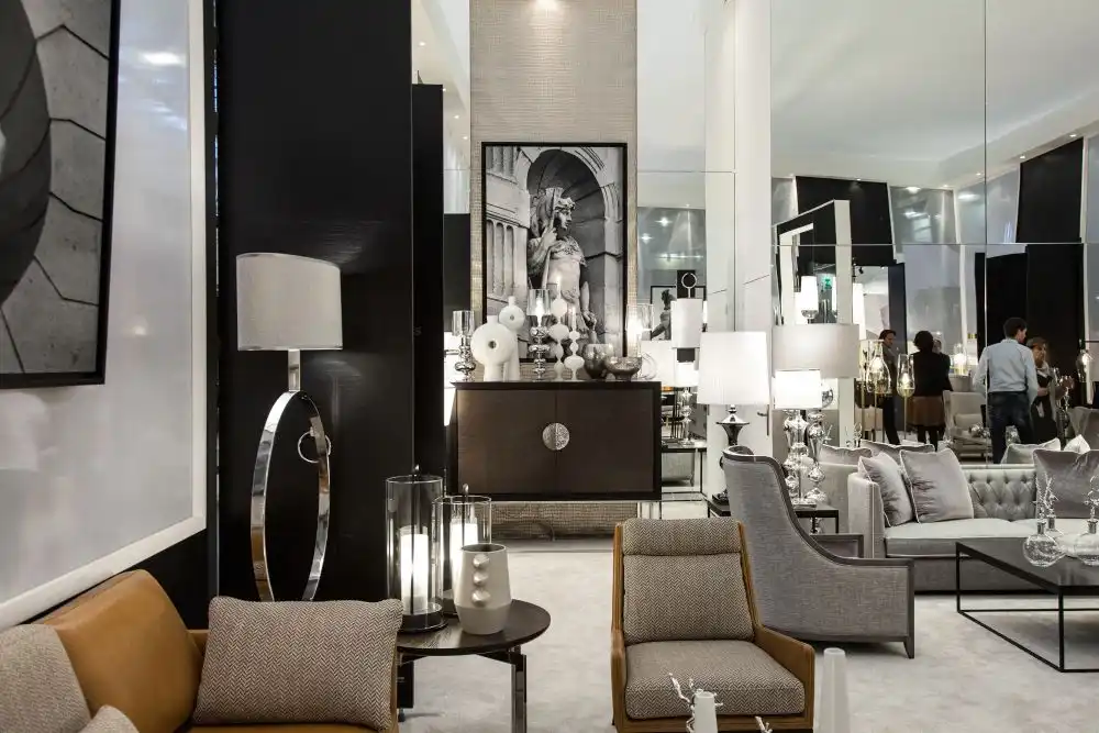 Various greys complete a gorgeous monochromatic space
