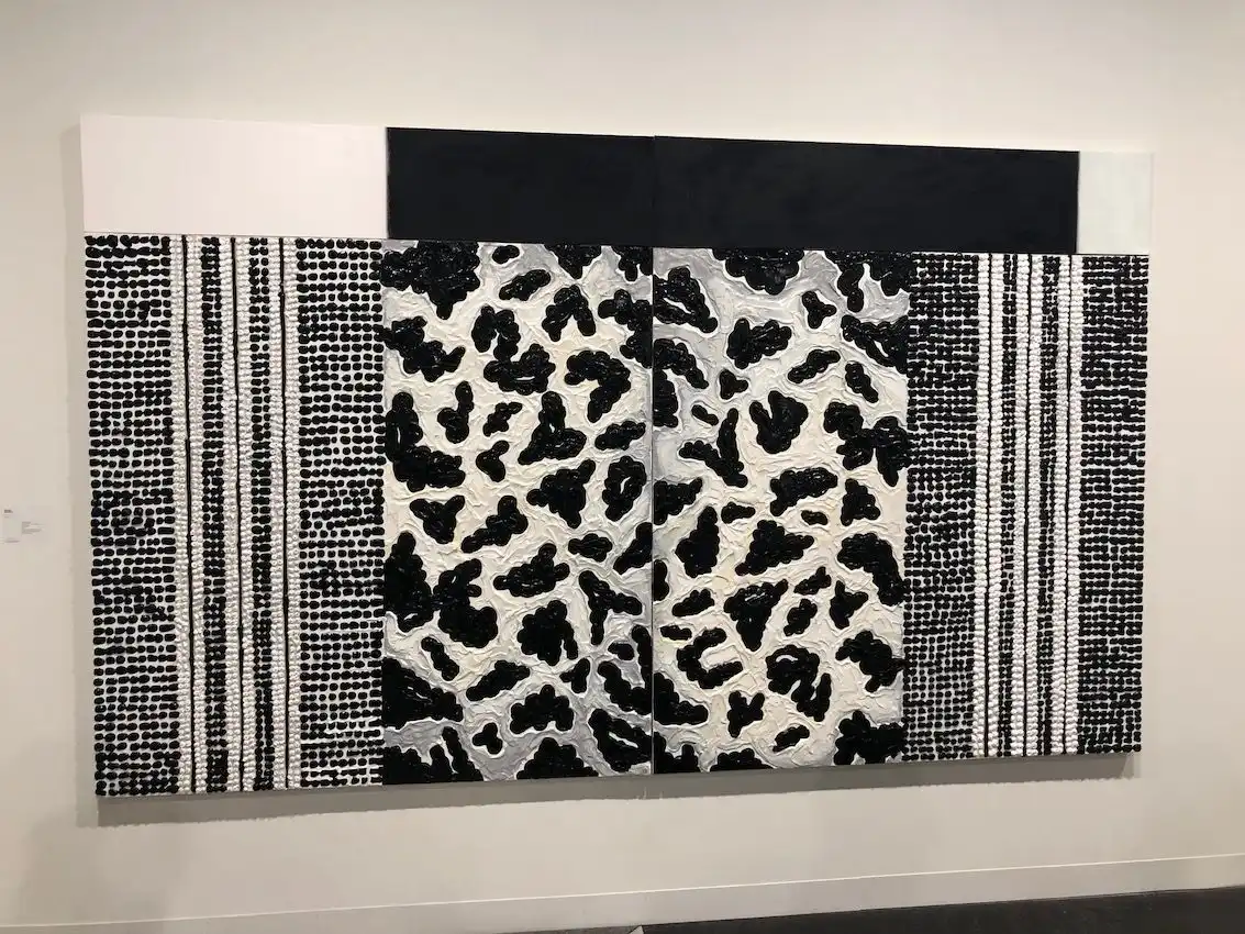 A combination of textures and patterns is attention-getting.
