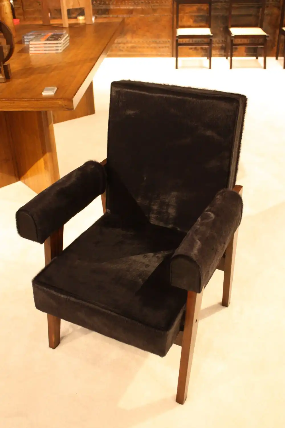 Velvet armchair