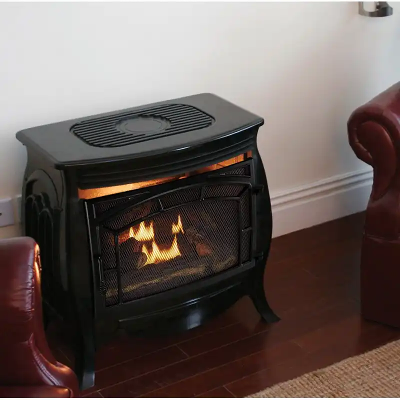Vent Free Freestanding Natural Gas Propane Stove with Remote
