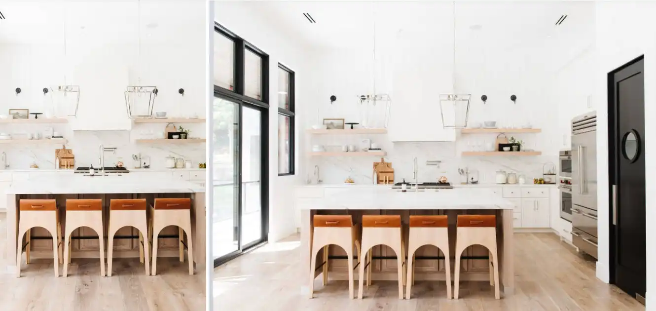 Vertical Shiplap Kitchen Backsplash