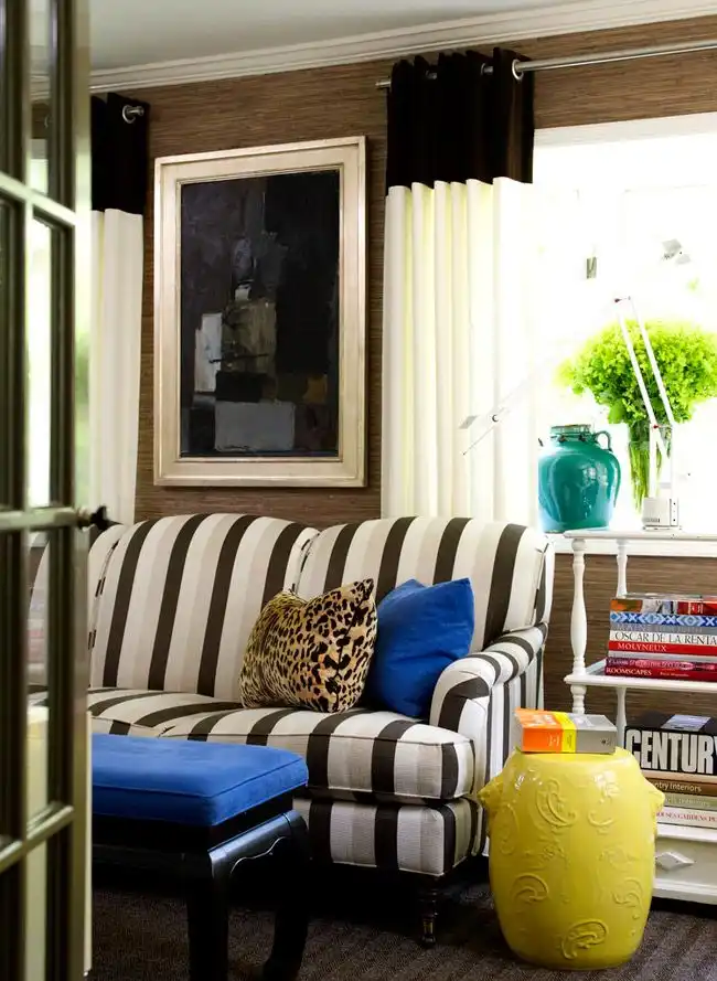 Vibrant and flamboyant living room