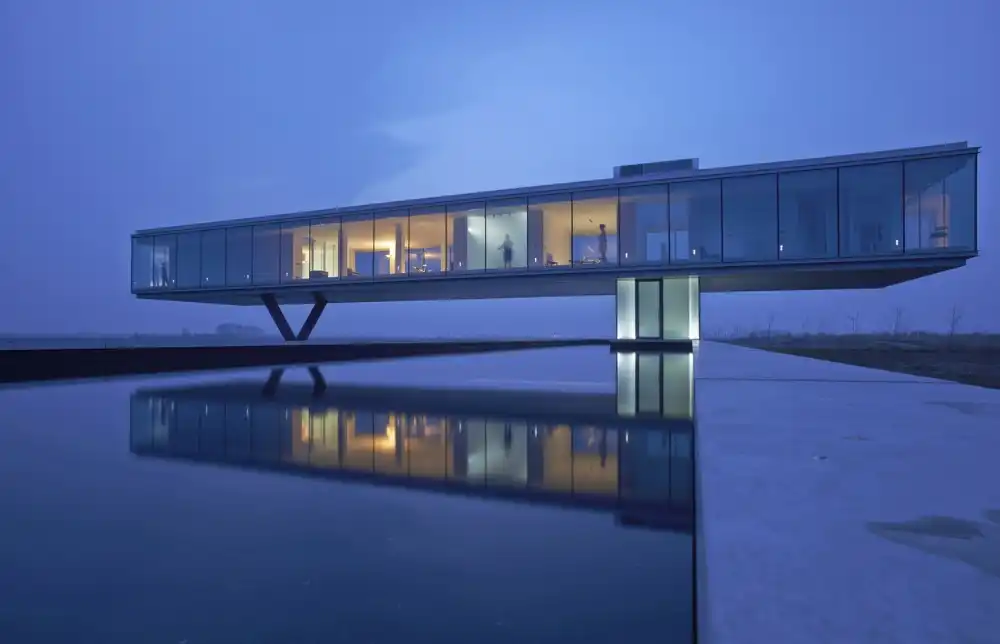 Villa Kogelhof With Underground Garage by Paul de Ruiter Architects pool