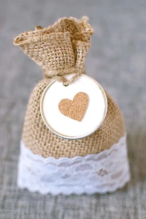 Vintage Rustic Gift Bag from Burlap