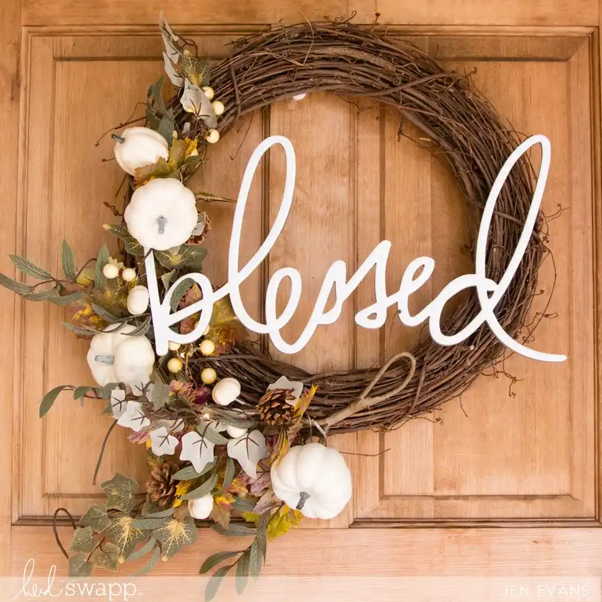 Wall rod wreath DIY