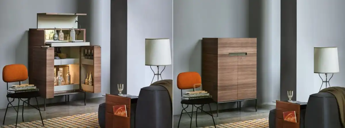 Walnut bar cabinet from Lema