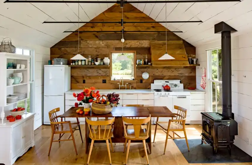 Warm wooden accents