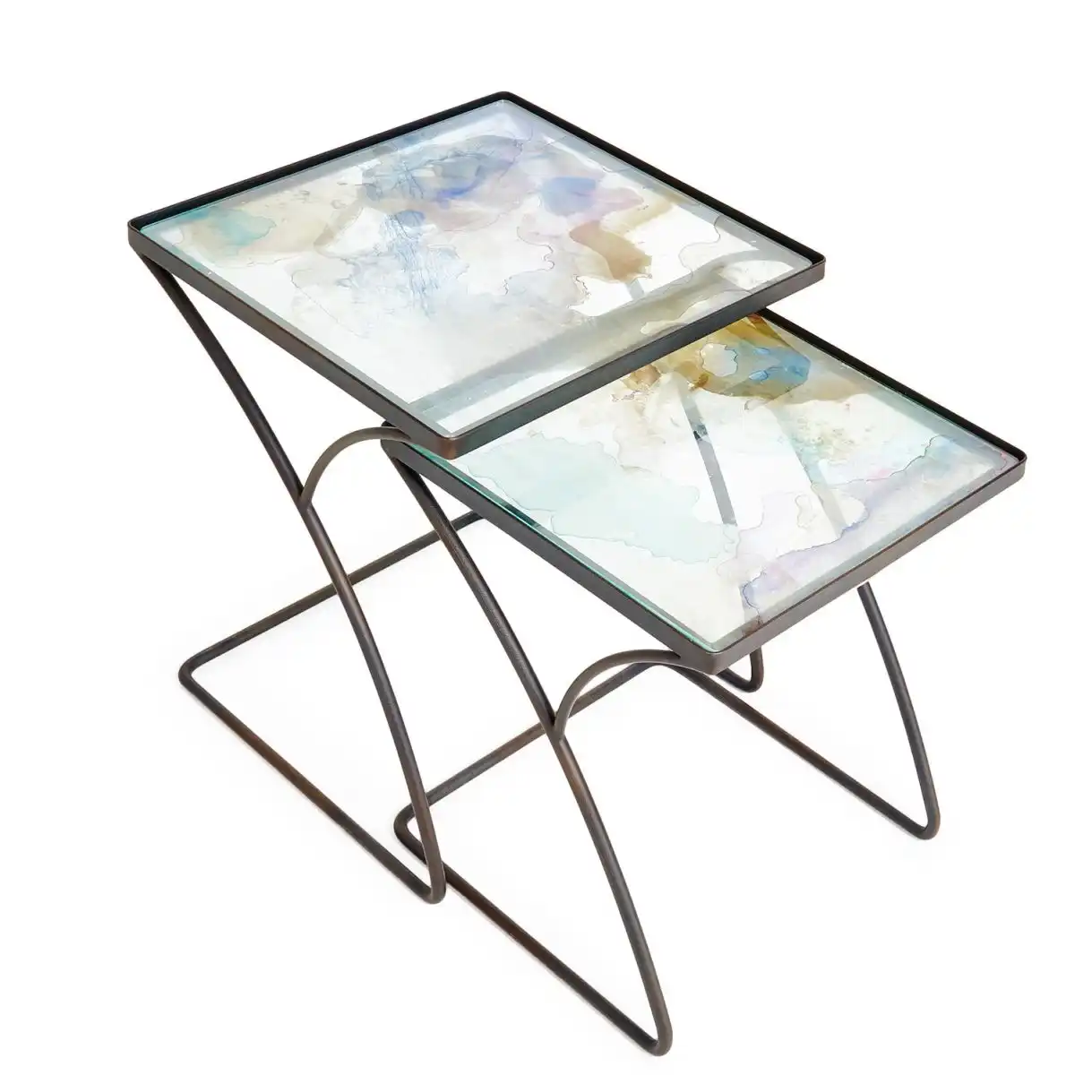 Water color nesting tables