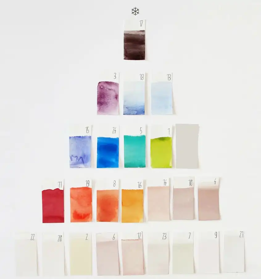 Watercolor advent calendar
