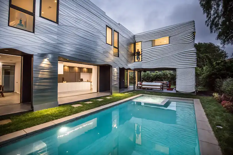Wave House backyard pool