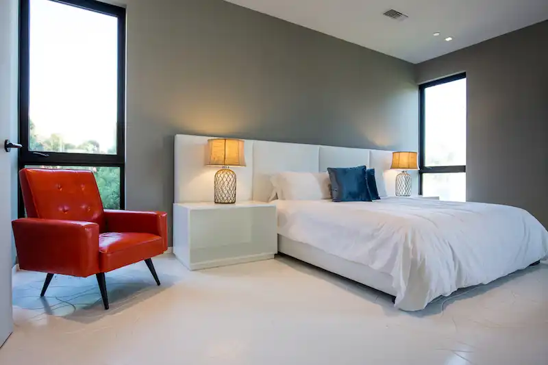 Wave House master bedroom accent chair