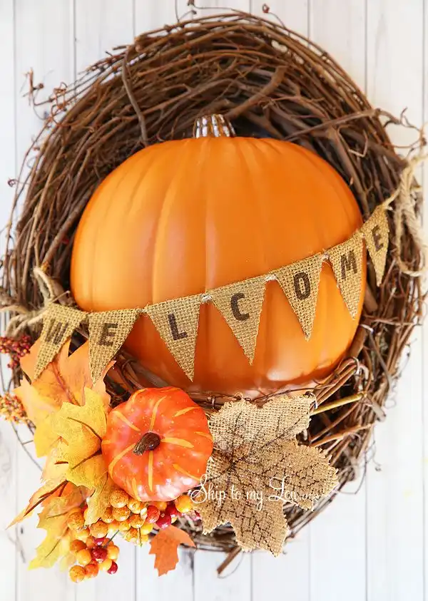 Welcome fall wreath diy
