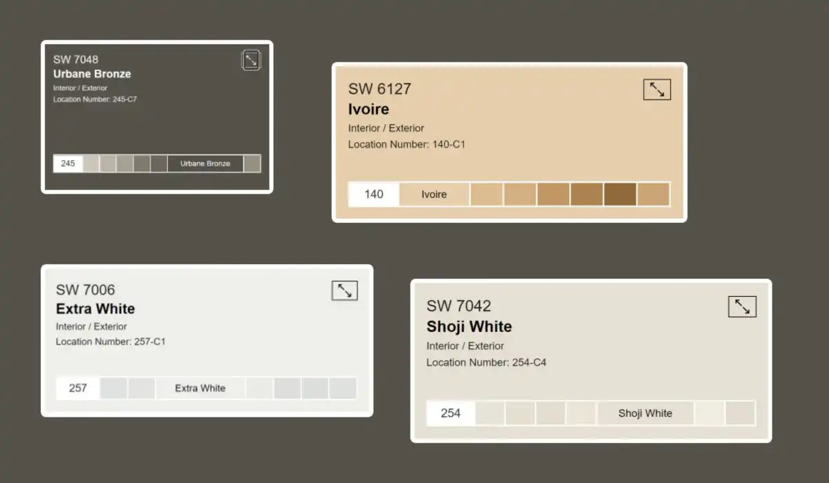 What are Coordinating Paint Colors for Urbane Bronze