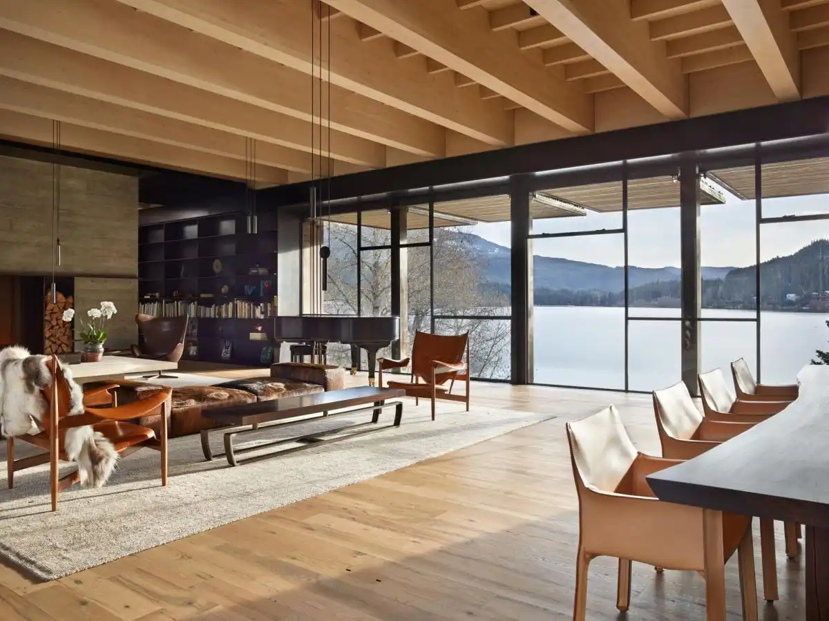 The main living area is open and very versatile.