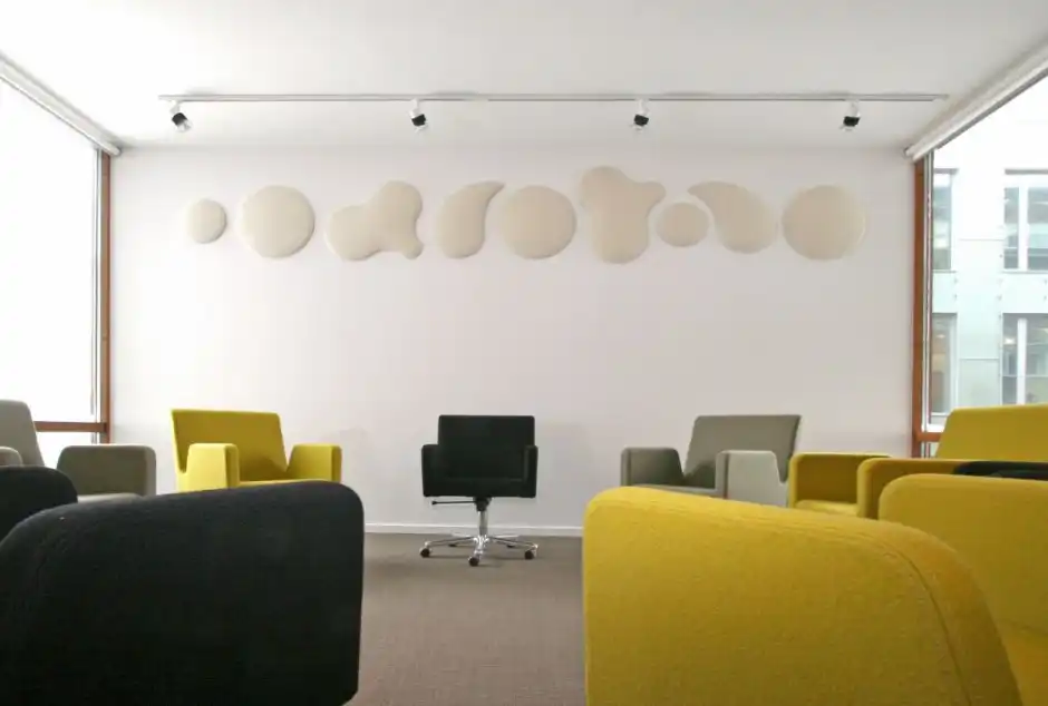 White Decorative Sound Absorbing Wall Panels
