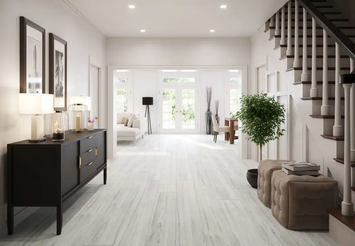 White Washed Tile Flooring