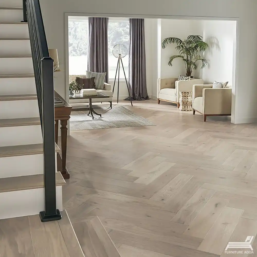 White Washed Wood Floor