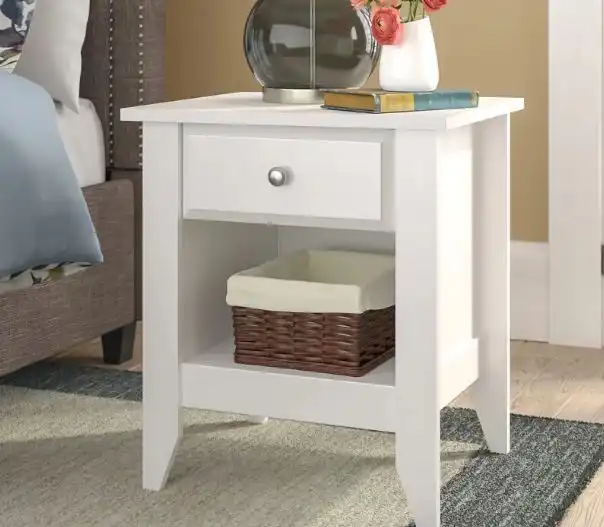 Simple Olney nightstand with open storage