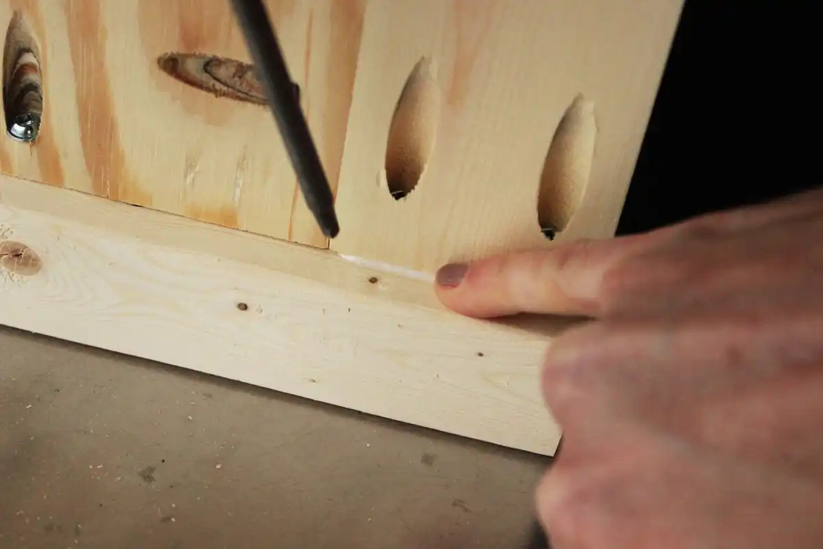Wipe away excess glue