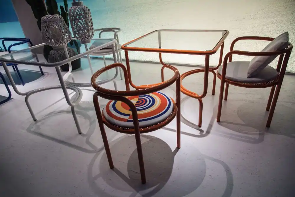 Wire Locus Solus Dining Table and chairs