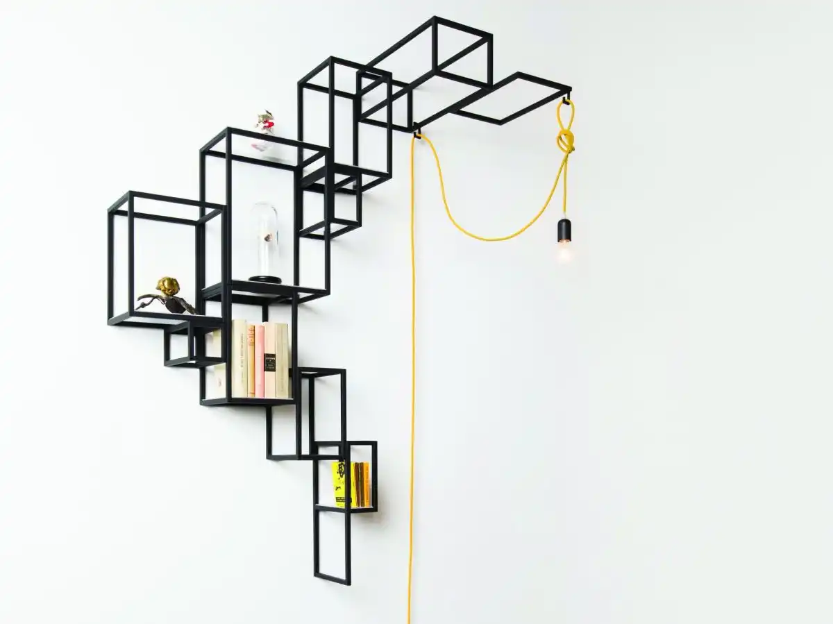Wire wall mounted bookcase