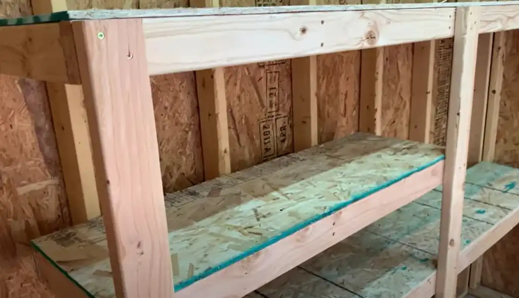 Wood and plywood shelves