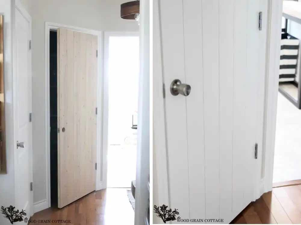 Wood painted pantry door