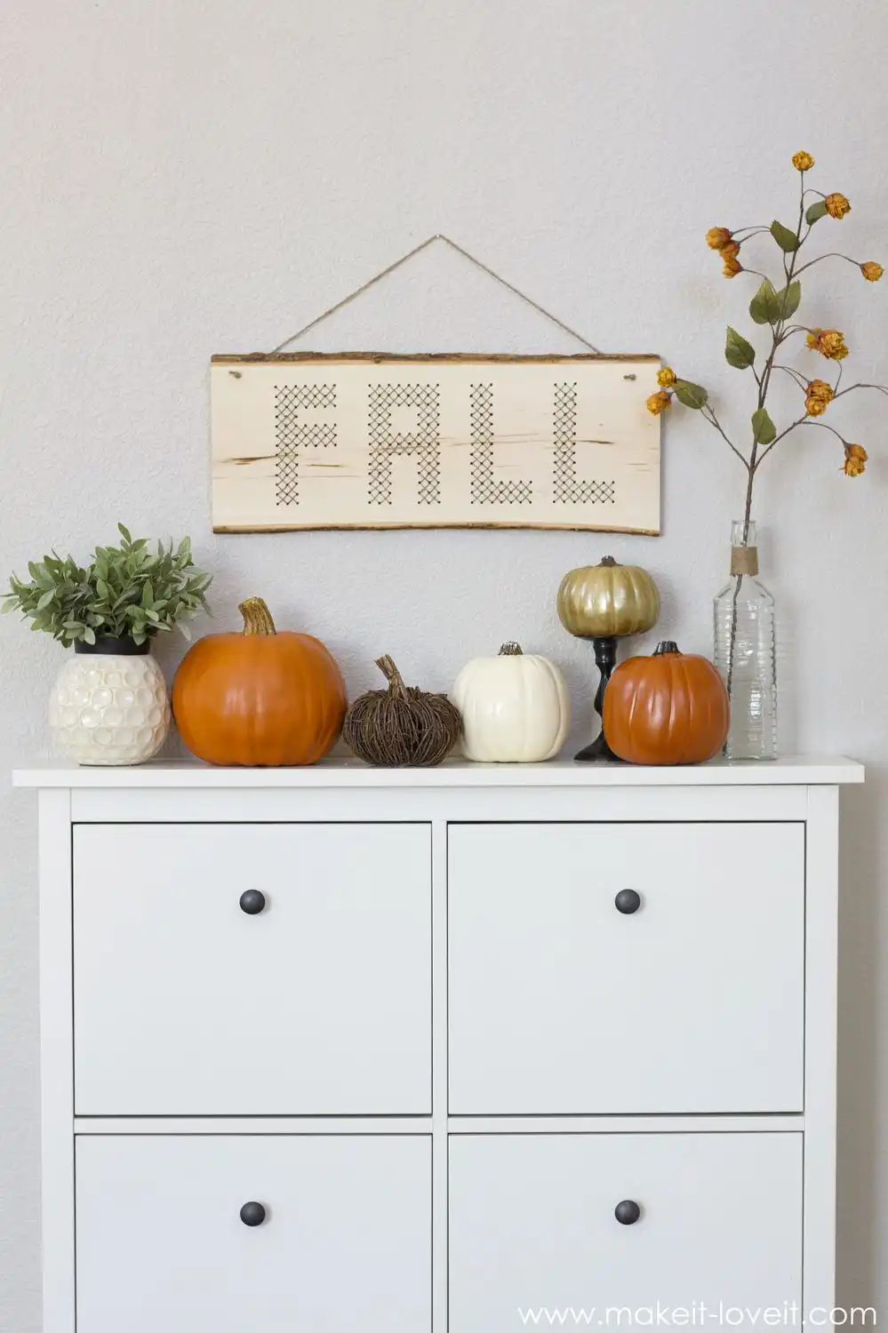 Wood plank cross stitch