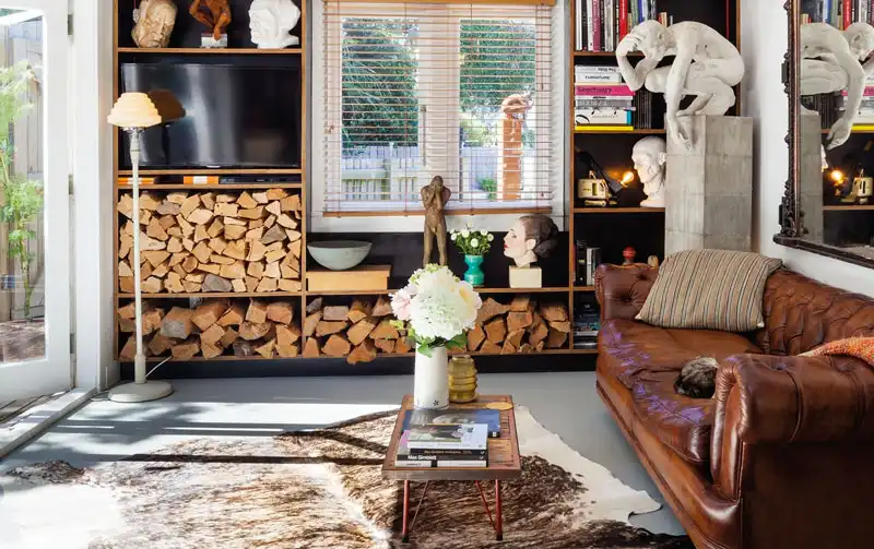 Wood storage for living room