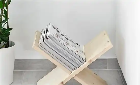 Wooden Book Caddy