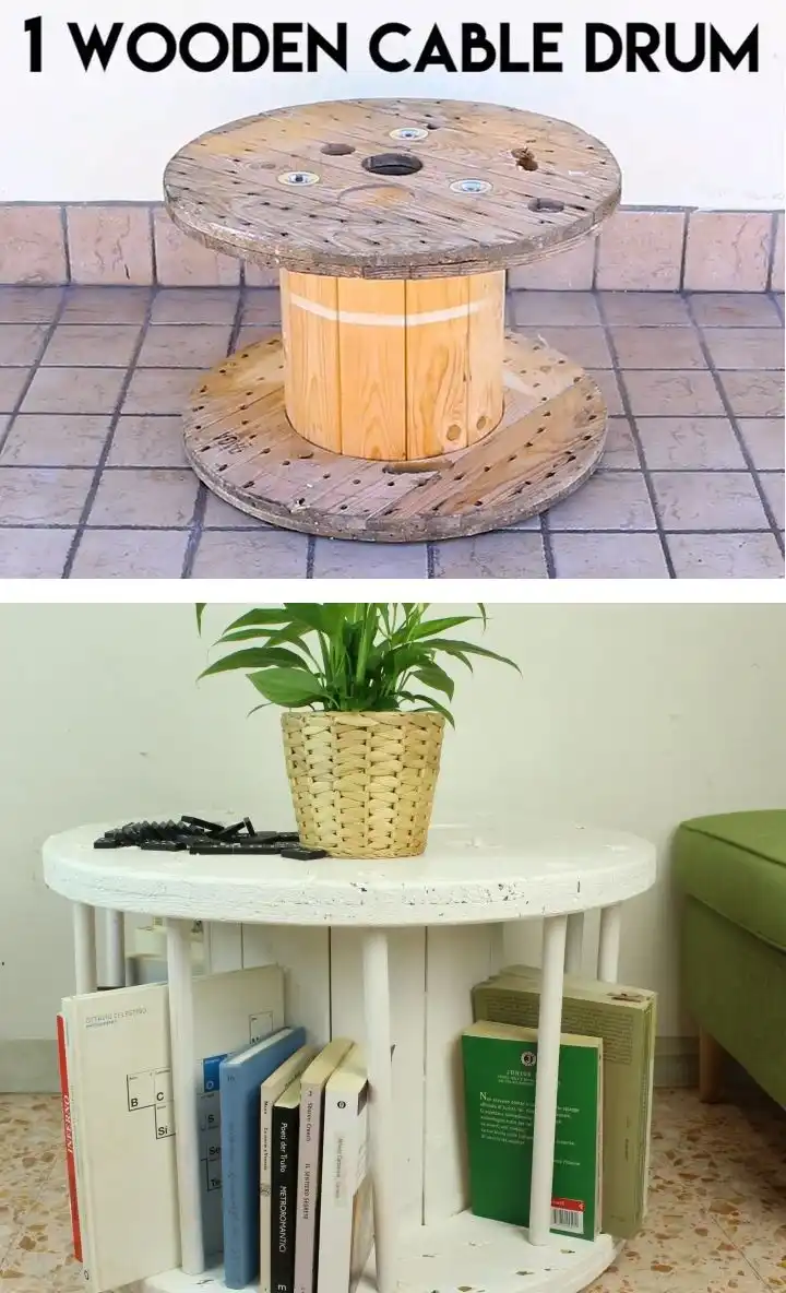 Wooden cable drum repurposed