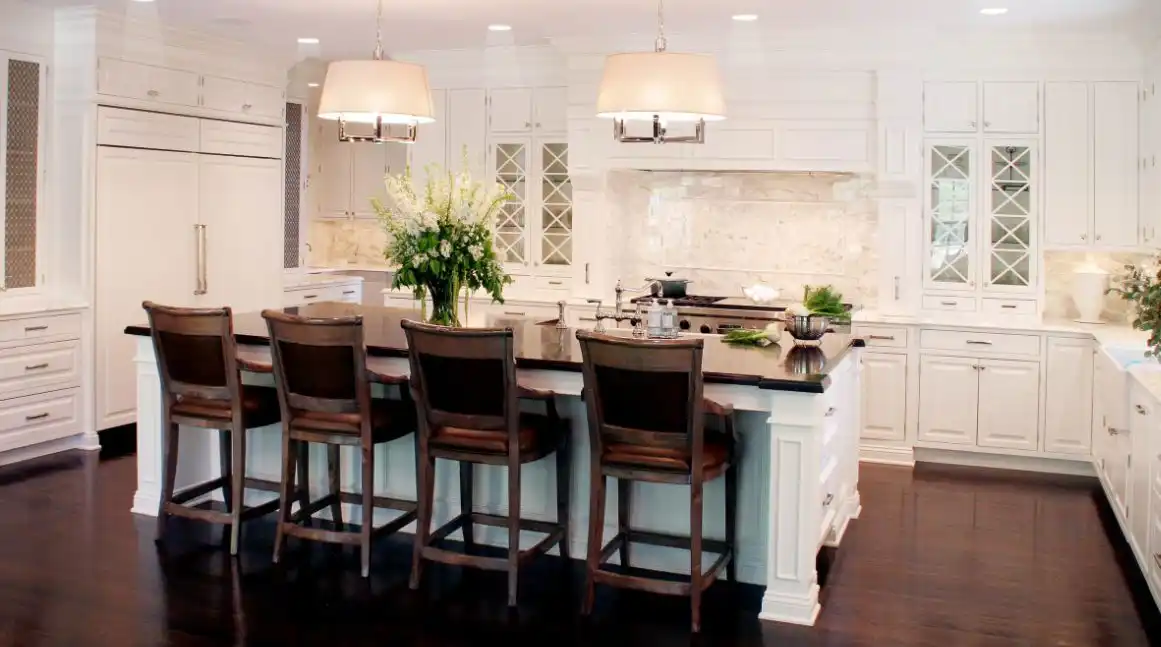 Wooden chairs with back for island