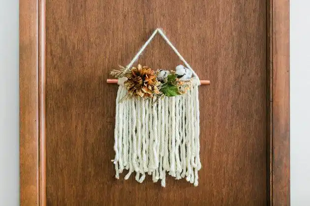 Wreath hanging for Thanksgiving