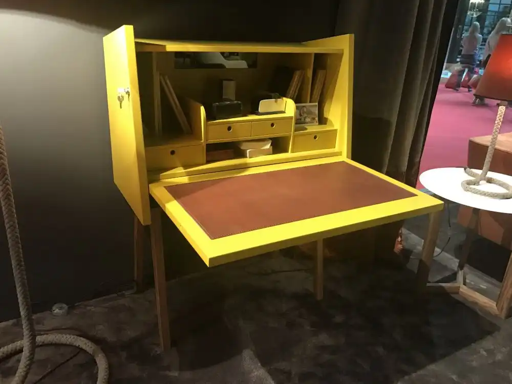 Yellow modular cabinet for storage