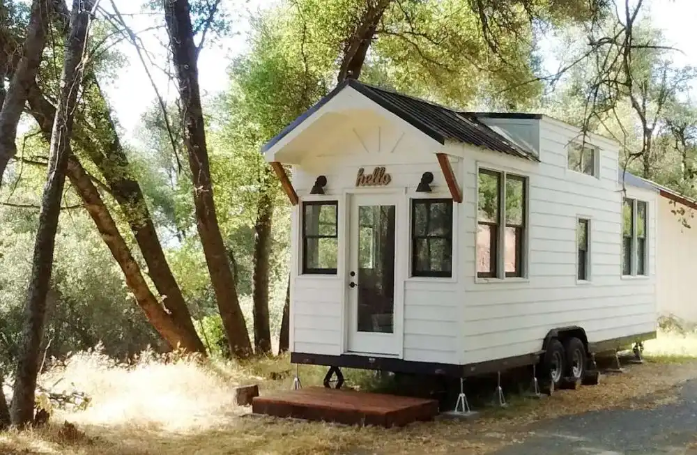 Yosemite Bass Lake Tiny House with Llamas exterior