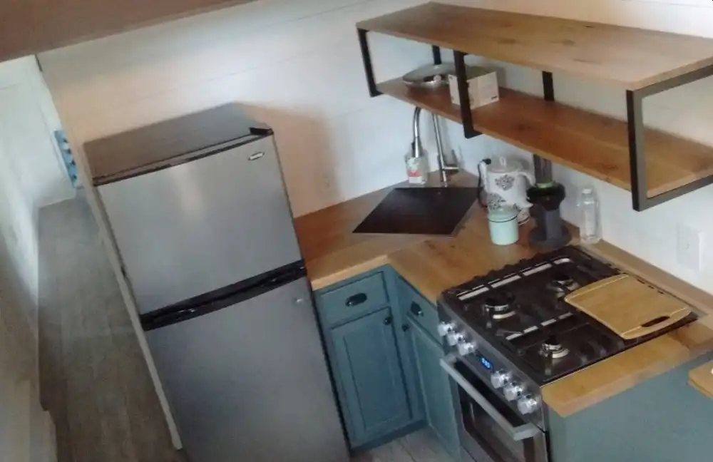 Yosemite Bass Lake Tiny House with Llamas kitchen