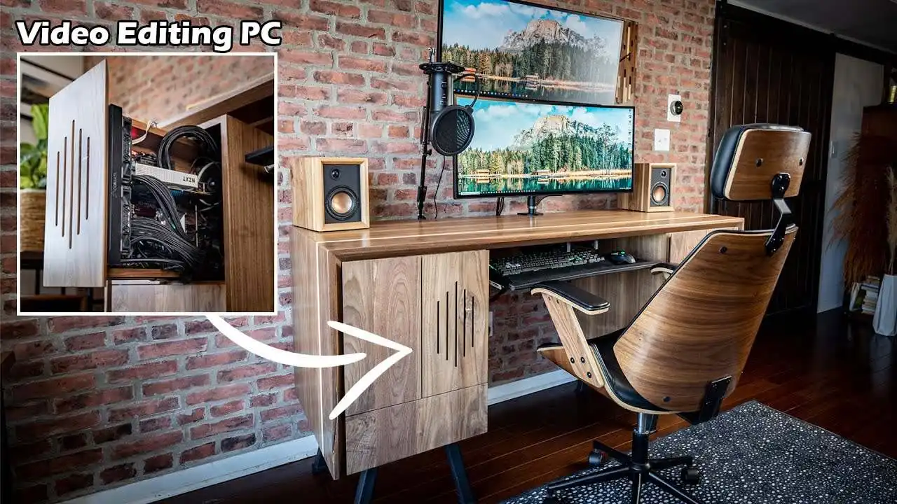 Zac DIY Desk With a Built In Computer