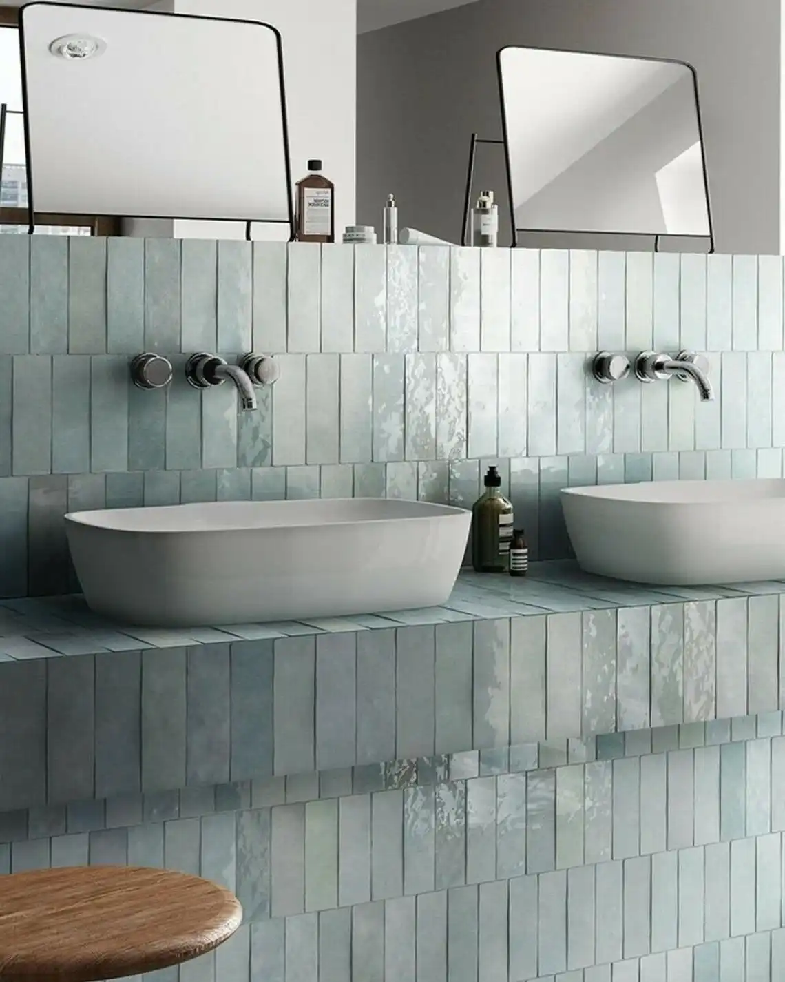 Zellige Aqua Blue Moroccan Wall Tiles
